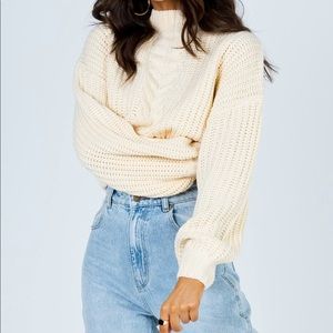 Nikita mock neck sweater off white size 4